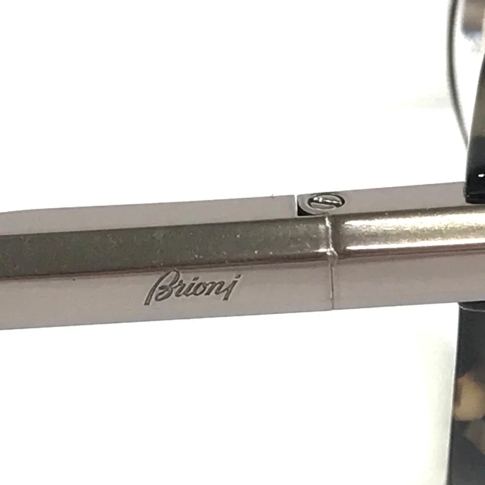 Brioni Eyeglasses Frames BR0079O 004 Tortoise Silver Round Full Rim 51-20-145